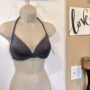SHADE AND SHORE Underwire Bikini Top with Halter Tie